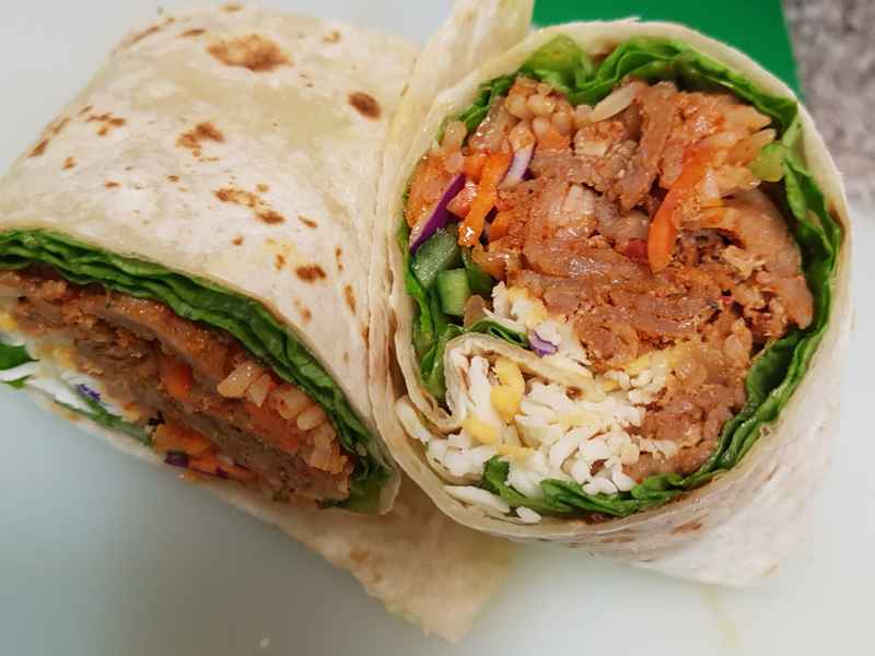 Kimchi Spicy Pork Wrap