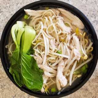 Chicken egg noodle soup